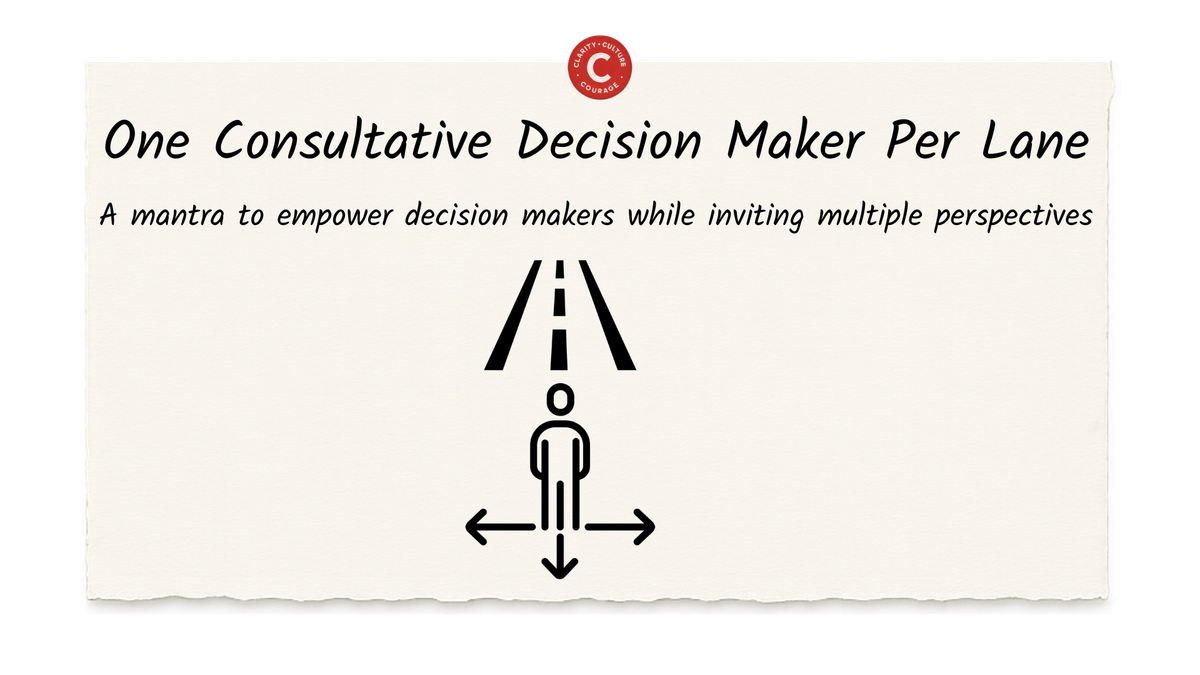 One Consultative Decision Maker Per Lane