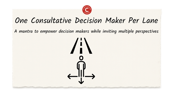 One Consultative Decision Maker Per Lane
